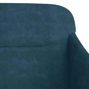 Blaue Samt Sitzbank 110 cm