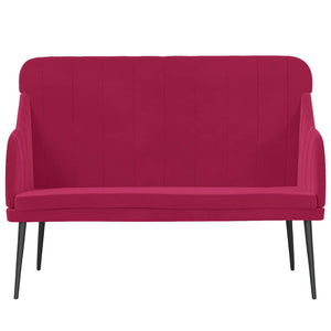 Weinrote Samt Sitzbank 110 cm