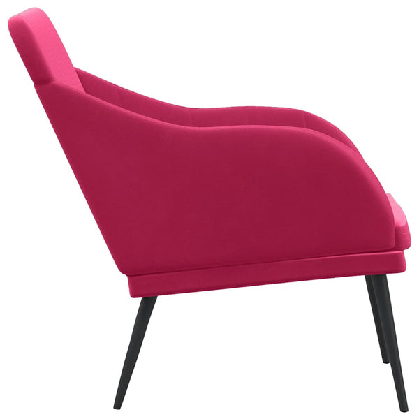Weinrote Samt Sitzbank 110 cm