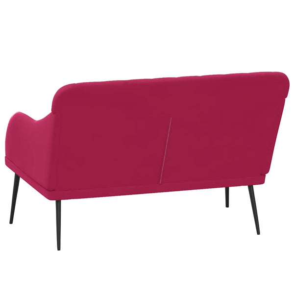 Weinrote Samt Sitzbank 110 cm