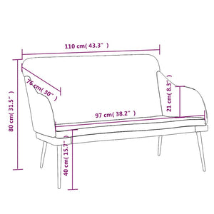 Weinrote Samt Sitzbank 110 cm