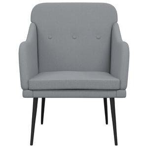 vidaXL Armchair Light Grey 63x76x80 cm Fabric