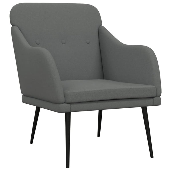 Dunkelgrauer Stoff Sessel 63x76x80 cm