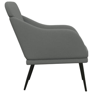 Dunkelgrauer Stoff Sessel 63x76x80 cm