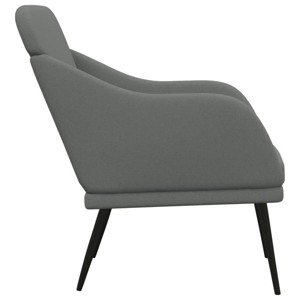 Dunkelgrauer Stoff Sessel 63x76x80 cm