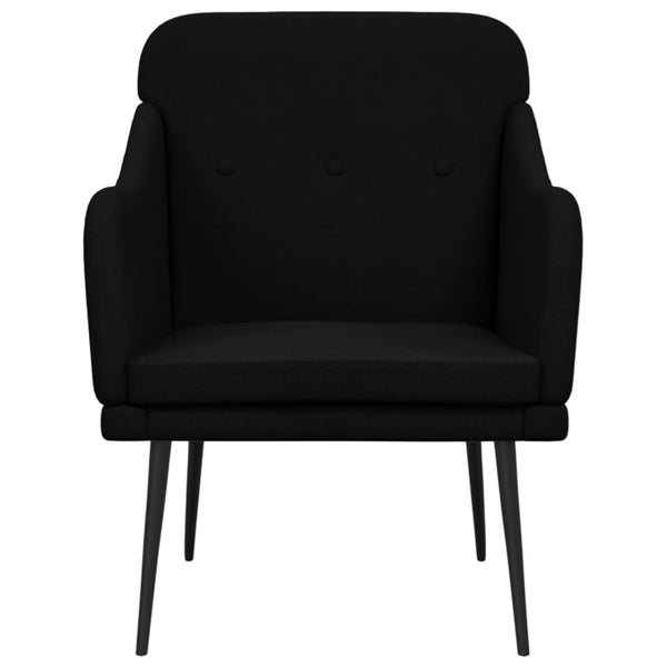 Schwarzer Stoff Sessel 63x76x80 cm