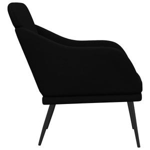 Schwarzer Stoff Sessel 63x76x80 cm