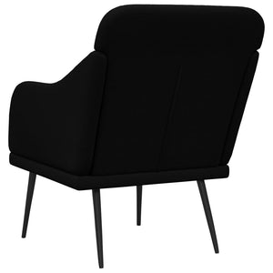Schwarzer Stoff Sessel 63x76x80 cm