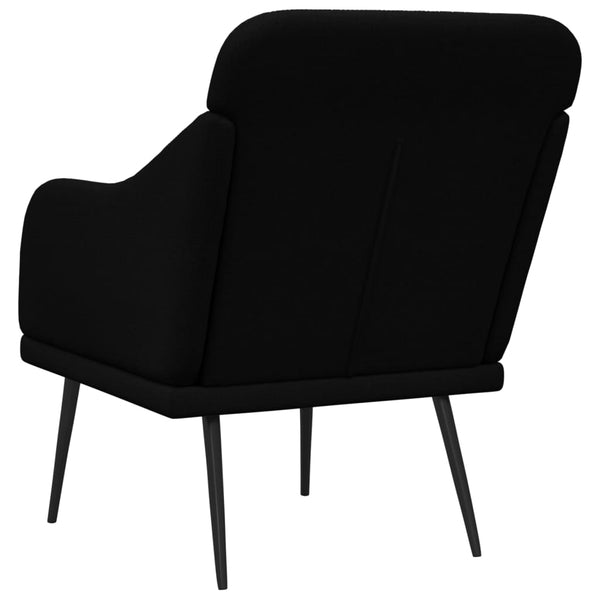 Schwarzer Stoff Sessel 63x76x80 cm