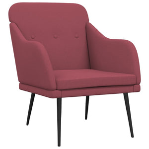 Weinroter Stoff Sessel 63x76x80 cm