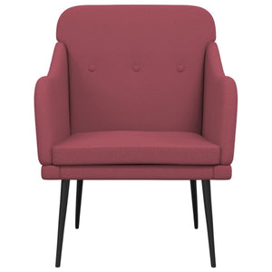 Weinroter Stoff Sessel 63x76x80 cm