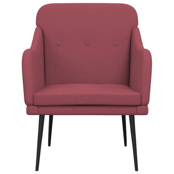 Weinroter Stoff Sessel 63x76x80 cm
