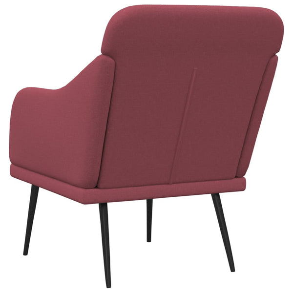 Weinroter Stoff Sessel 63x76x80 cm