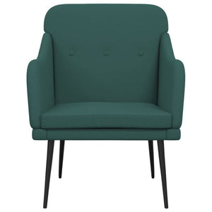 Dunkelgrüner Stoff Sessel 63x76x80 cm