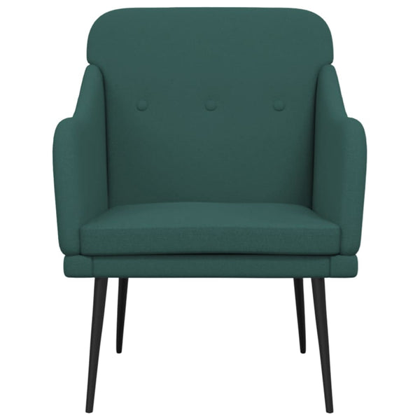 Dunkelgrüner Stoff Sessel 63x76x80 cm
