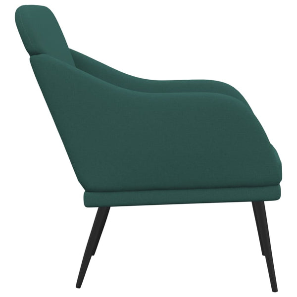 Dunkelgrüner Stoff Sessel 63x76x80 cm