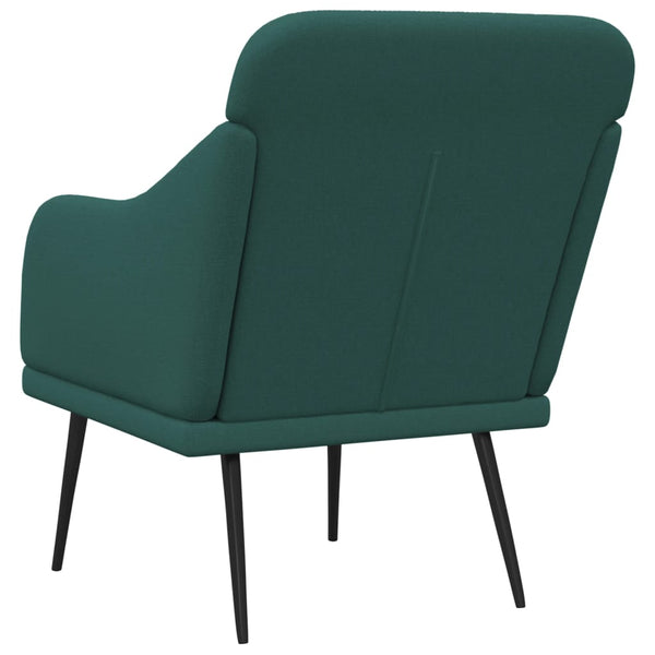 Dunkelgrüner Stoff Sessel 63x76x80 cm
