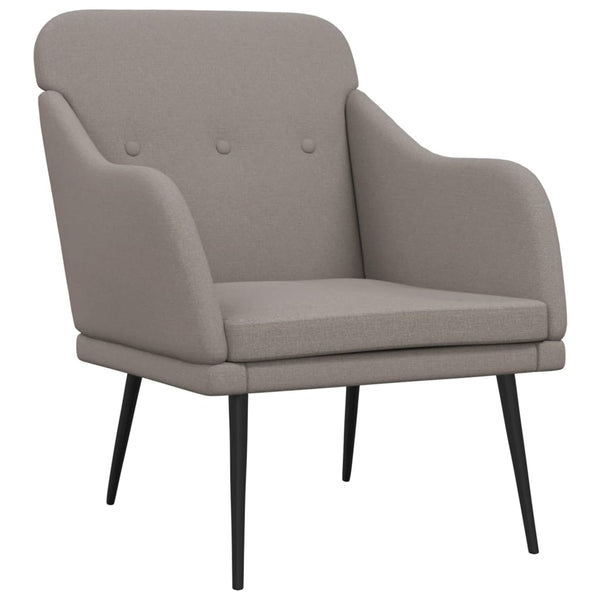 Sessel Taupe Stoff 63x76x80 cm