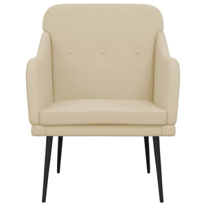 Creme Sessel Stoff 63x76x80 cm