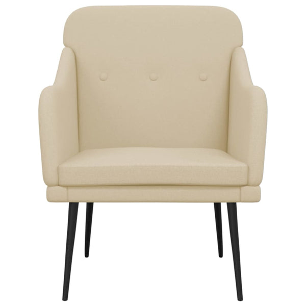 Creme Sessel Stoff 63x76x80 cm