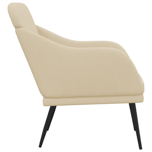 Creme Sessel Stoff 63x76x80 cm
