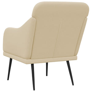 Creme Sessel Stoff 63x76x80 cm
