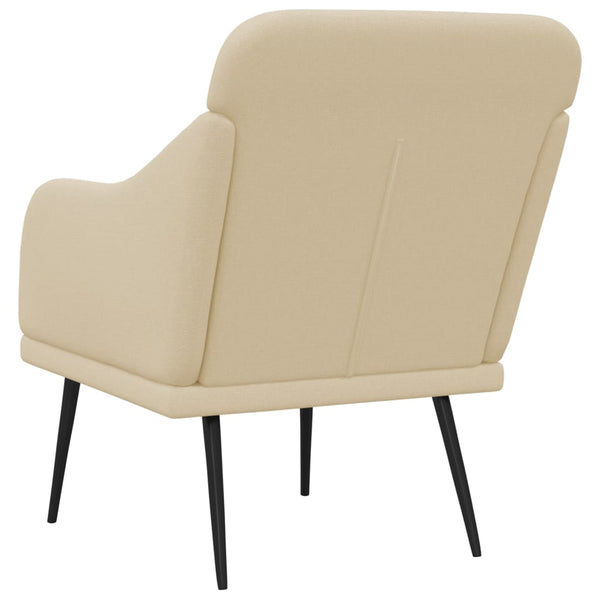 Creme Sessel Stoff 63x76x80 cm