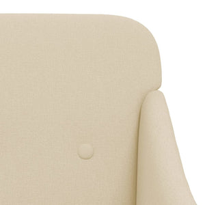 Creme Sessel Stoff 63x76x80 cm