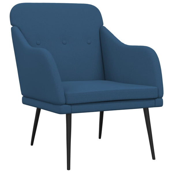 Blauer Stoff Sessel 63x76x80 cm