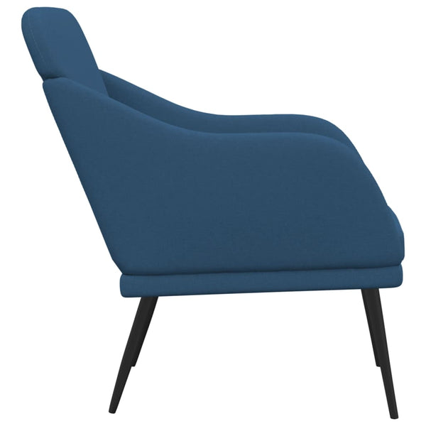 Blauer Stoff Sessel 63x76x80 cm
