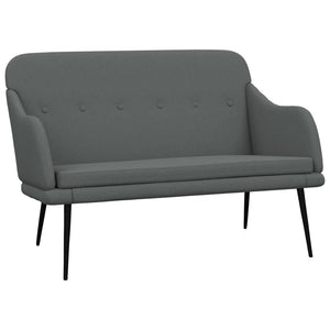 Dunkelgraue Stoff Sitzbank 110 cm