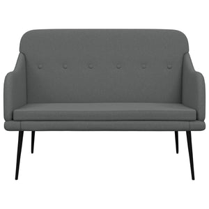 Dunkelgraue Stoff Sitzbank 110 cm