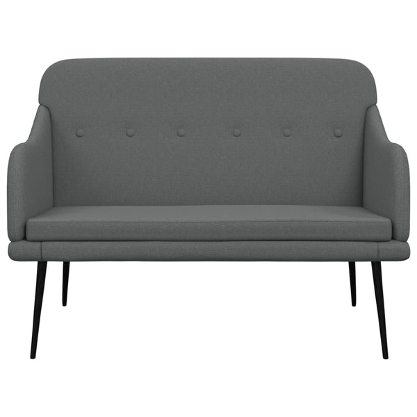 Dunkelgraue Stoff Sitzbank 110 cm