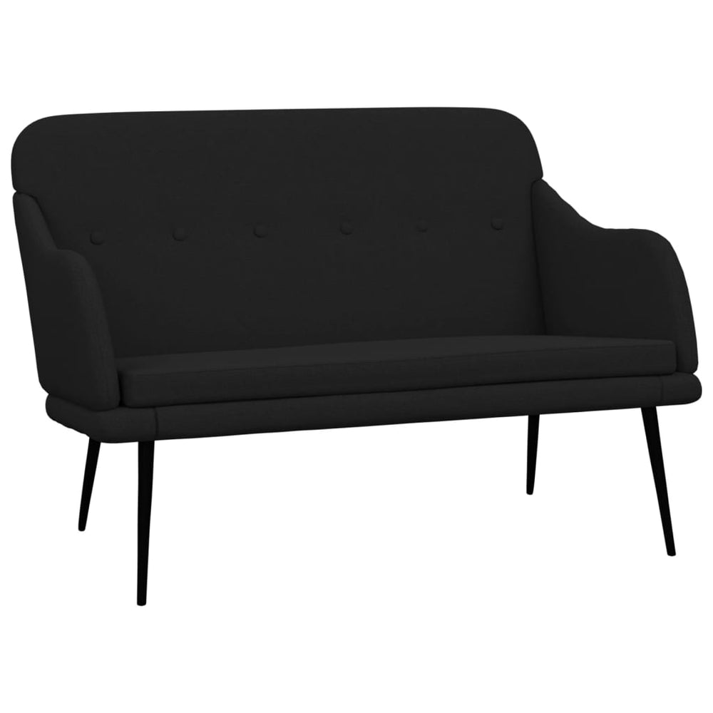 Schwarze Stoff Sitzbank 110 cm