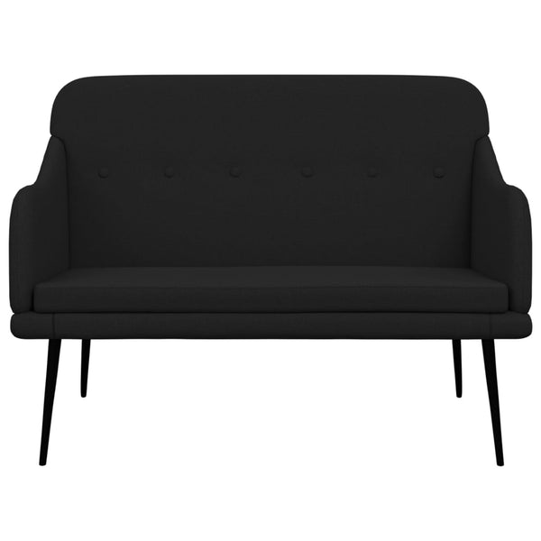 Schwarze Stoff Sitzbank 110 cm