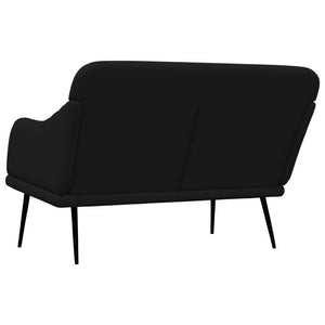 Schwarze Stoff Sitzbank 110 cm