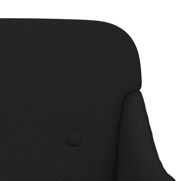 Schwarze Stoff Sitzbank 110 cm