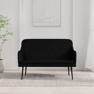 Schwarze Stoff Sitzbank 110 cm
