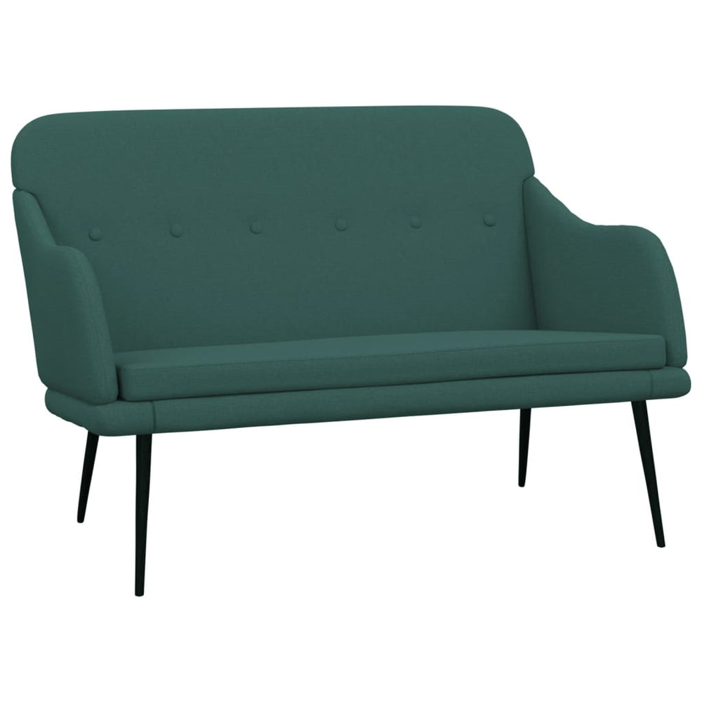 Dunkelgrüne Sitzbank Stoff 110 cm