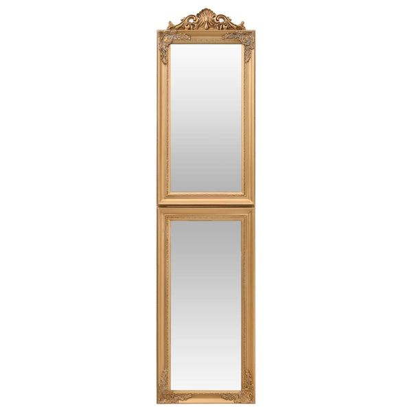 vidaXL Miroir sur pied doré 45x180 cm