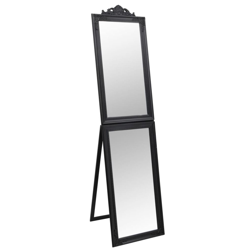 Schwarzer Standspiegel 45x180 cm