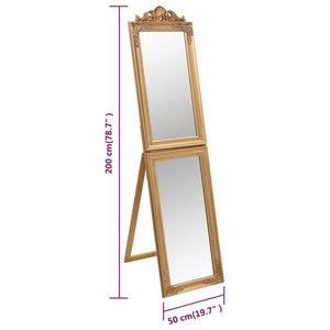 Goldener Standspiegel 50x200 cm