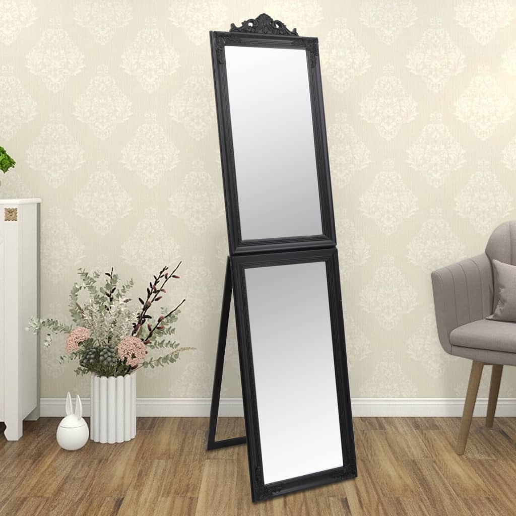 vidaXL Full-Length Mirror Black 50x200 cm