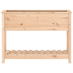 vidaXL Jardinière avec étagère 111,5x34,5x81 cm Bois de pin massif