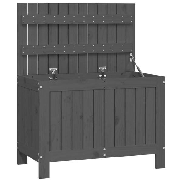 Gartentruhe Grau Kiefer Massivholz 76x42,5x54cm
