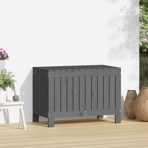 Gartentruhe Grau Kiefer Massivholz 76x42,5x54cm