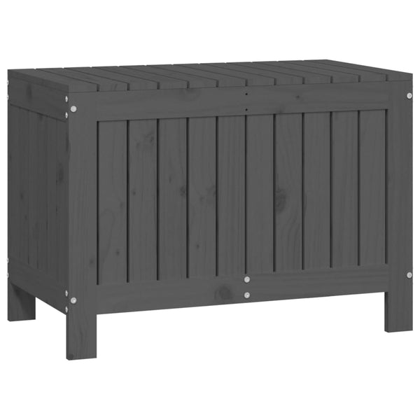 Gartentruhe Grau Kiefer Massivholz 76x42,5x54cm