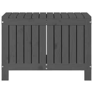 Gartentruhe Grau Kiefer Massivholz 76x42,5x54cm