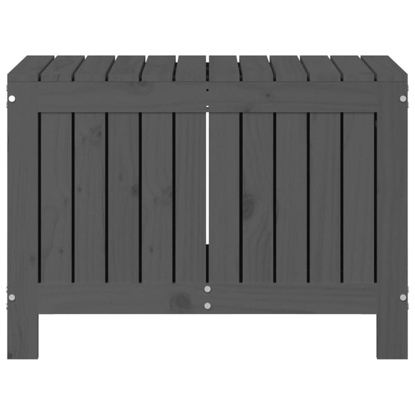 Gartentruhe Grau Kiefer Massivholz 76x42,5x54cm