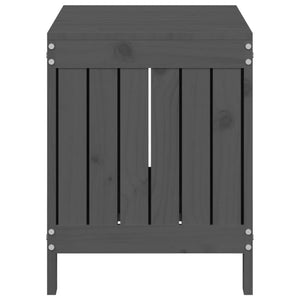 Gartentruhe Grau Kiefer Massivholz 76x42,5x54cm